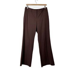 J.Jill Women’s Wide Leg Brown Dress Pants Stretch Genuine Fit Sz 10 Office Siren